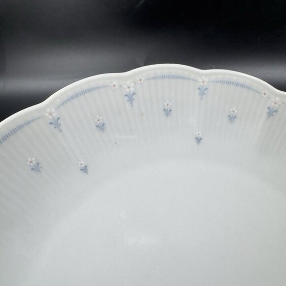 Seltmann Weiden Fine Porcelain Dish Plate Set 3 W Germany White Blue Flowers VTG - Picture 8 of 12